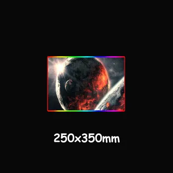 XGZ Visumu, Zemi, Ainavu Pasūtījuma Liela RGB Peles Paliktņa Precision Black Bloķēšanas Malas Datoru, Krāsains Gaismas Galda Paklājiņš ar neslīdošu