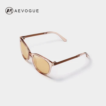AEVOGUE Polarizētās Saulesbrilles Sieviešu Popupar Caurspīdīgs Rāmis Kaķa Acs, Saules Brilles Vintage Oculos Dāmas UV400 AE0654