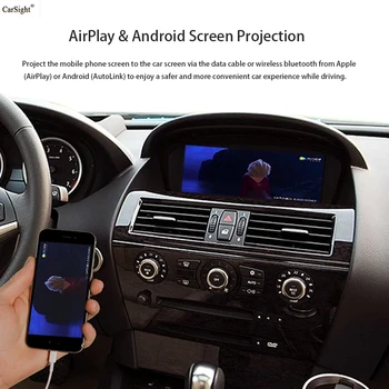 Bezvadu CarPlay Android Auto Pārbūves Lodziņā BMW 1 3 5 6 7 X Sērija Pēc tam, kad 2008 Gadā ar Idrive Profesionālās CCC un MASKA
