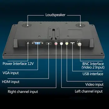 10 collu Portatīvo Monitoru HDMI-saderīgam 1920x1080 HD IPS Displejs Dators, LED Monitors ar Ādas Gadījumā PS4 Pro/Xbox/Tālruņa