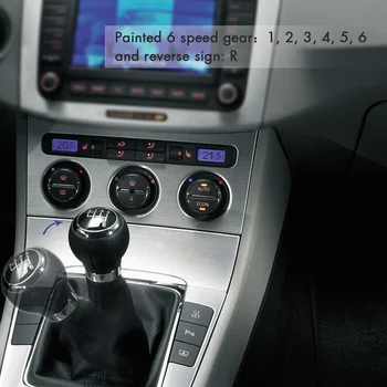 Jaunas Universālas 6 Ātrums (Melns Shift, Pārnesumu Kloķi Boot Gaiter Rāmis VW Passat B6