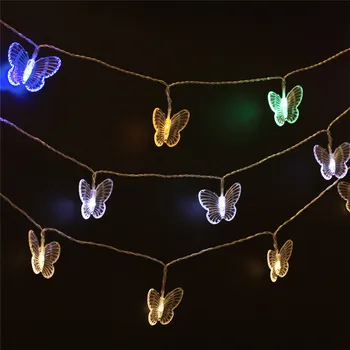Akumulatoru Darbināmas String Gaismas 1.2 M 10 LED Butterfly Fairy Gaismas Guļamistaba Dārza Ziemassvētku Kāzu svinības, Svētku Dekorēšana
