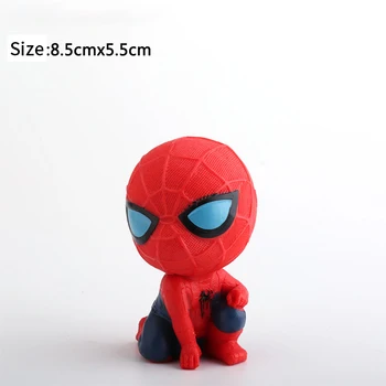 8.5 cm marvel Disney PVC Q Versiju Spider Man Tupēt un sēdēt rīcības attēls modelis rotaļlietas bērniem