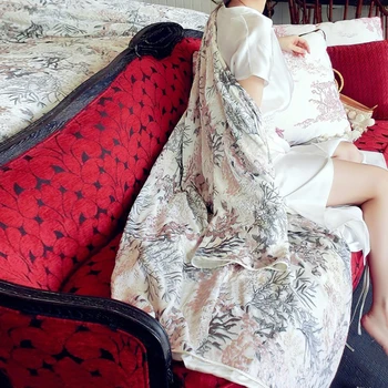 Augstas Kvalitātes Ziedu Zīda Samta Izšūti Luksusa Drēbes Sievietēm Ar Garām Piedurknēm Elegantus Nightgowns Sieviete Ilgi Sleepwear 5587