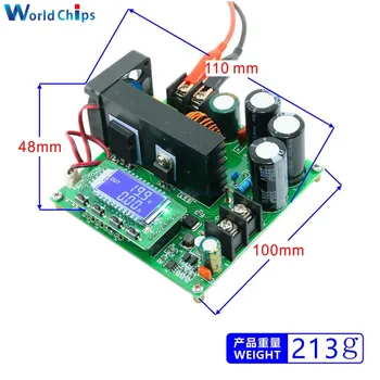 900W 15A Sprieguma Padeves Modulis LCD Displejs Digitālā Kontrole CC CV Step Up 
