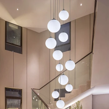 Mūsdienu Stikla Kulons Lampas Pasaulē Baltu Apaļu kulonu lampa LED gaismas Ķermeņi, Dzīvojamā Istaba, Virtuve Spīdumu Bārs hanglamp