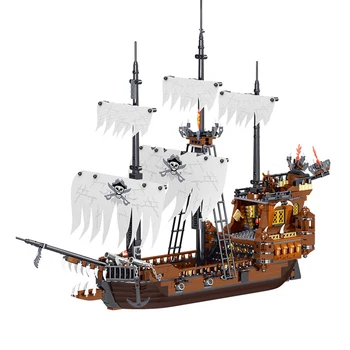 Noliktavā Radītājs Karību jūras Pirāti Kuģi KM 1235Pcs Modeli, Celtniecības Bloki, Ķieģeļi QL1803 QL1801 QL1802 QL1804 Rotaļlietas