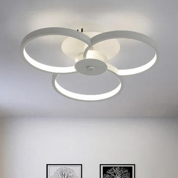 Mūsdienu minimālisma dzīvojamā istaba lukturi gredzenu griestu apgaismojums personalizētu guļamistaba studiju ēdamistabas apgaismojums