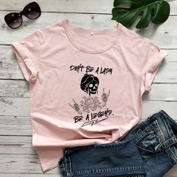 Nevajag Dāma Ir Leģenda T-krekls Smieklīgi 90s Meitene Jaudu, Grafisko Tee Krekls Top Gadījuma Sievietēm ar Īsām Piedurknēm Melnā Feminisma Tshirt