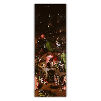 Citon Hieronymus Bosch《Pēdējās Sprieduma--Ellē》Audekls, Eļļas Glezna Mākslas Plakātu Grafiskās Sienas Fona Dekori Mājas Apdare