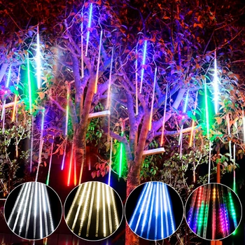 Ūdensizturīgs Meteor Duša Lietus Lampas LED String Gaismas Lampa Ziemassvētku Eglīte Vīt Gaismas Kāzu Dekorēšana Svētku gaismas Ziemassvētki