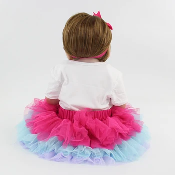55cm Pilna Silikona Ķermeņa Baby-Atdzimis Lelle, Rotaļlietas, Jaundzimušo Princesi Toddler Bērniem Meitene Bonecas Mazulis Pelde Rotaļlietu Modes Dzimšanas dienas Dāvana