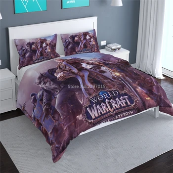 World of Warcraft WOW Alianses Bars Banner Karogu Gultas Komplekts Gultas Veļa, Gultasveļa Dvīņu Pilna Karaliene, Karalis Sega sedz, Spilvendrāna