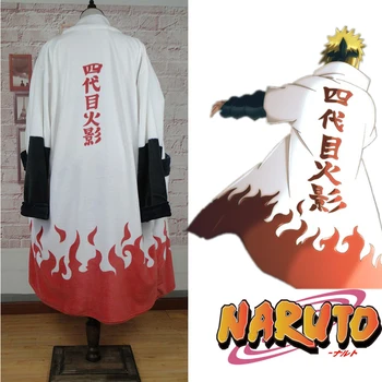 Naruto Namikaze Minato Peldmētelis Cosplay Kostīmu 4 Hokage Flaneļa Pidžamas Ziemas Unisex Yondaime Halāti