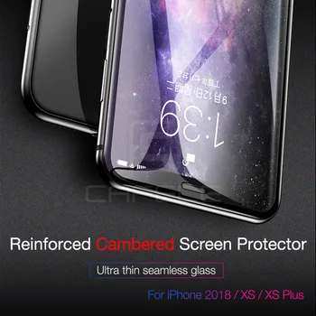 CAFELE Pilna Rūdīts Stikls iPhone X XS Max XR Screen Protector for iPhone X 5.8 6.1 6.5 collu Ultra Plānas Pilnībā Segtas Filmu