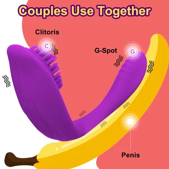 Bezvadu Vibrators Sievietēm U Formas G Spot Penis, Dildo Klitora Stimulators Dubultā Seksa Rotaļlietas, Vibratori Veikals Pāriem Pieaugušo
