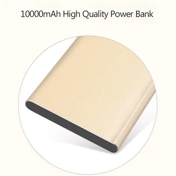 Slim 10000mAh Power Bank Portatīvo Ultra-plānas Polimēra Powerbank Ārējo Akumulatoru Jauda Banka 10000 mAh Ar LED Gaismas Telefoniem