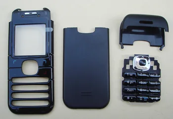 Jaunu, Pilnībā Pabeigtu Mobilā Tālruņa Korpusa Vāku Gadījumā Tastatūra Nokia 6030 Black Silver