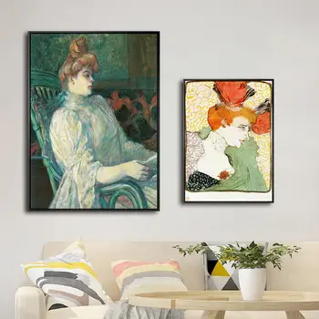 Mājas Apdare Drukāt Audekls Art Sienas, Attēlus Dzīves Telpā, Eļļa, bez rāmja Rasējumu Plakātu Paitings franču Toulouse-Lautrec