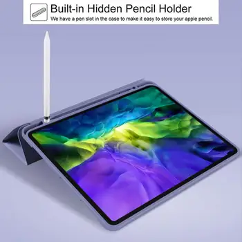 Jaunu Magnētisko Lietā par iPad Pro 12.9 2020. Gadam A2228 A2231 A2068 A2230 A1980 A2013 Smart Shell Stand pārklāj ar Aizsargājošu mīksto pārklājumu