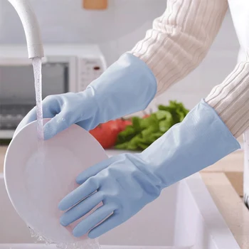 1Pair Ūdensizturīgs Tīrīšanas Cimdi Virtuves Izturīgu Trauku Gumijas Veļas dārzeņi Mājsaimniecības Chores Tīrīšanas Skruberi