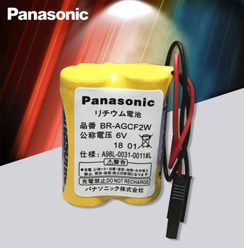 Panasonic 10pcs/daudz BR-AGCF2W 6V Litija 2200mAh PLC akumulatora A98L-0031-0011 A06B-6093-K00 baterijas ar melnās sveces savienotāji