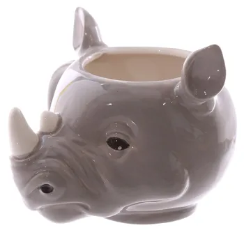 1 gab. Savvaļas Piedzīvojums, Degunradžu Krūze Rhino Vadītājs Keramikas Kauss Personalizētu Krūze Porlain Kausa Dzīvnieku Kafijas Krūze