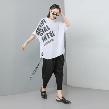 Max LuLu 2019 Luksusa Eiropas Vasaras Dāmas Harjuku Topi, Sieviešu Iespiests T Krekls Gadījuma Streetwear Sieviete Ilgi, T-krekli Plus Lieluma