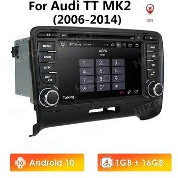 IPS 4G 7 Collu Android 10 2 DIN Auto DVD GPS Audi TT MK2 8J 2006 2007 2008 2009 2010 2011 2012 multimediju atskaņotājs, radio