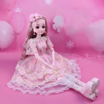 60cm 20 kopīgu lelle uzstādīt meitene princese lielgabarīta vienu rotaļlietas lelle dzimšanas dienas dāvanu 1/3 Profesijas Modes Lelle