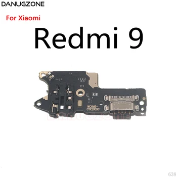 10PCS/Daudz Xiaomi Redmi 9 9A USB Uzlādes Doks Ostā Ligzda Jack Plug Connector Maksas Valdes Flex Kabelis