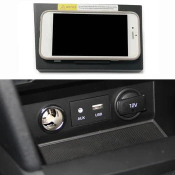 10W auto qi bezvadu lādētājs mobilā tālruņa lādētāju ātrās uzlādes plate piederumi Hyundai Elantra 2018. gadam iPhone 8