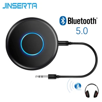 JINSERTA Bluetooth Raidītāju 3.5 mm Jack Bluetooth 5.0 Adapteris TV, Datoru, Notebook Palaist Audio Austiņas Skaļruņi