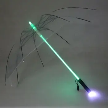7 LED Gaismas Saber iedegties Jumta Lāzera Zobenu iedegties Golfa Lietussargi Maiņa Uz Vārpstas/Iebūvēts Lukturītis Flash UmbrellaHot