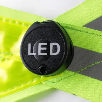 2018 Jauns Dizains, Regulējams USB Uzlādējams LED Lentes Atstarojošu Jostu Vest Āra Sporta Darbojas Riteņbraukšana