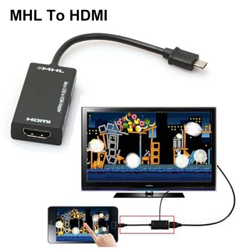 Jaunas Micro Usb uz Hdmi Adaptera kabeli mirco usb uz hdmi augstas izšķirtspējas pārveidošanas kabeļu mobilo skatīties TV