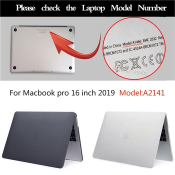 Caurspīdīgs klēpjdators gadījumos par MacBook 2019 Pro 16 collu cietais matēts vāks mac jaunu pro16 modelis A2141 Termiskās aizsardzības gadījumā