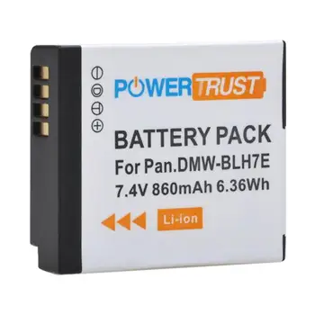 PowerTrust DMW-BLH7 BLH7E BLH7PP Akumulators+LED Duālais Lādētājs ar C Tipa Ostu Panasonic Lumix DMC-GM1 DMC-GM5 DMC-GF7 DMC-GF8
