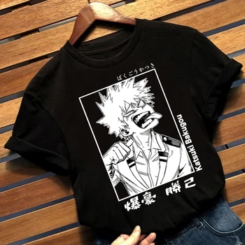 Anime Boku Nav Varonis, Akadēmisko aprindu T Krekls Bakugou Katsuki Mans Varonis Akadēmisko T-krekls Karikatūra Harajuku Īsām Piedurknēm T Krekls