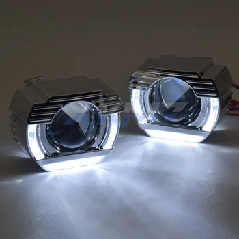 Eņģeļa Acis, Bi-xenon Lēcu Pārbūvēt Projektoru Mini 2.0 collu HID H1 LED Lampas H4, H7 Auto Lukturu Gaismas Piederumi Tuning DIY