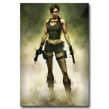 Sieviešu Lara Croft Tomb Raider Filmu Plakāti un Izdrukas., Mākslas Zīda Dzīvojamā Istaba Mūsdienu Mājas Dekoru Bildes Dekorēšana, Sienu Apgleznošana