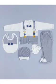 Tumši Zila Jaundzimušais Zēns, 5 gabals uzvalks uzstādīt kokvilnas Džentlmenis Slimnīcā Kontaktligzdas ikdienas ikdienas Bērnu apģērbu stila un modes modeļi
