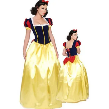 Plus Lieluma 6XL Pieaugušo sniegbaltīte Cosplsy Tērpu Halloween Tērpi Sievietēm Pasaku Princese Cosplay Sieviešu Gara Kleita