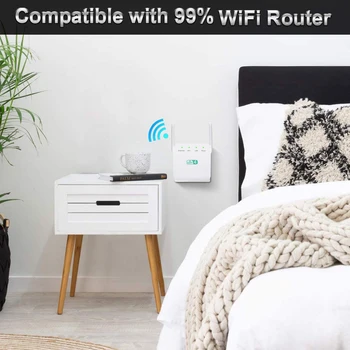 Bezvadu WiFi Repeater Extender 2.4 G/ 5G Wi-Fi Pastiprinātājs 300/1200Mbps Pastiprinātājs Lielu Maršrutētāju un Diapazona Signālu Repeator AC Ultraboost