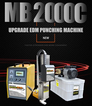 CNC Mobilo EDM Urbšanas iekārtas, MB-2000C Metāla Detaļu Caurumošanas Caurumu 0.5-3mm