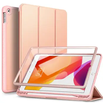 GrandEver Luksusa Hard Case For iPad 2019. gada 7. paaudzes Slim PU Leather Flip Apple iPad 2019 10.2 collu Lietu Atpakaļ Coque Fundas
