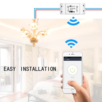 DIY WiFi Smart Gaismas Slēdzis Universālais Slēdzis Slēdzis Bezvadu Tālvadības pults Darbojas ar Alexa, Google Home Smart Home 4 Gabali