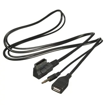 3,5 mm AUX Audio Kabeli, Mūzikas MDI AMI MMI Interfeiss USB Lādētājs Adapteris A6L A8L Q7 A3 A4L A5 A1 S5 Q5 ar AMI