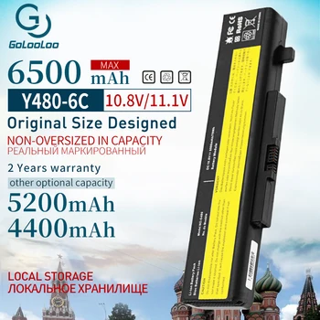 Golooloo 6500mAh Akumulatora Klēpjdatoru L11L6Y01 Lenovo Y480 Y480P Y480A Y580M Y580N Y580P V480C G500 G485G ThinkPad Edge l11s6y01