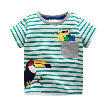 Zēnu Tops Vasaras 2018 Zīmolu Bērnu T krekli Zēnu Drēbes Bērniem Tee Kreklu Fille Kokvilnas Raksturs Drukāt Baby Boy Apģērbs
